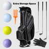 Lightweight Golf Stand Cart Bag with 6 - Way Dividers and 8 Pockets - Aroflit