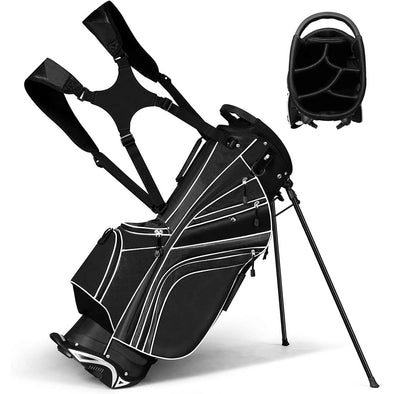 Lightweight Golf Stand Cart Bag with 6 - Way Dividers and 8 Pockets - Aroflit