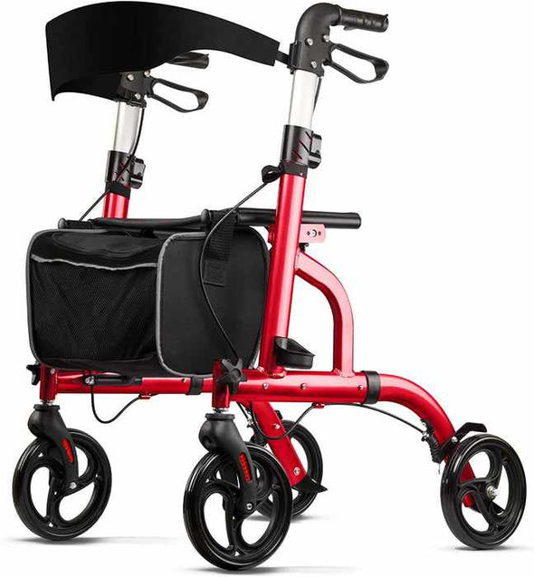 Lightweight Rolling Bariatric Rollator Walker With Seat - Aroflit