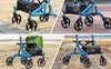 Lightweight Rolling Bariatric Rollator Walker With Seat - Aroflit