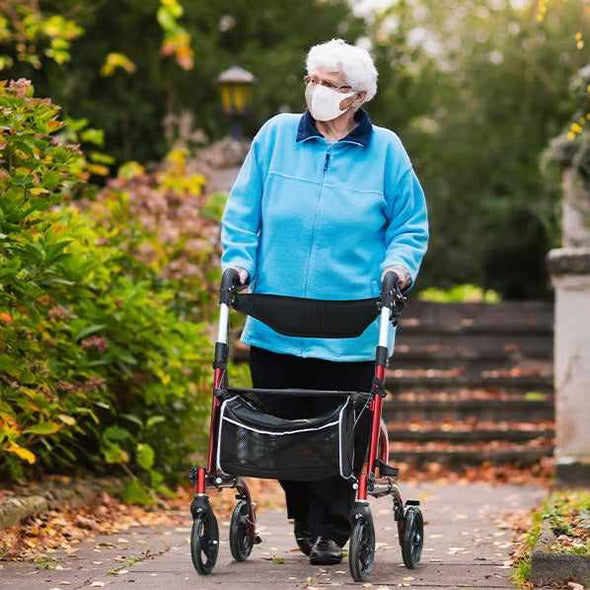 Lightweight Rolling Bariatric Rollator Walker With Seat - Aroflit