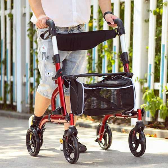 Lightweight Rolling Bariatric Rollator Walker With Seat - Aroflit