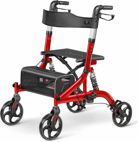 Lightweight Rolling Bariatric Rollator Walker With Seat - Aroflit
