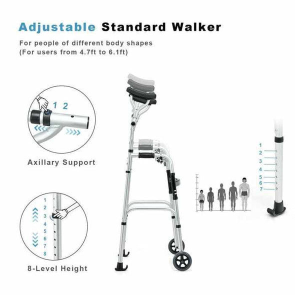 Lightweight Senior Narrow Walker For Adults & Elderly - Aroflit