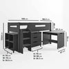 Lumia™ High Sleeper Cabin Bed with Storage and Desk - Aroflit