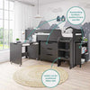 Lumia™ High Sleeper Cabin Bed with Storage and Desk - Aroflit