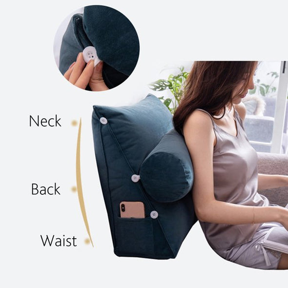 Luxury Adjustable Back Wedge Bed Pillow for Back Pain Relief and Comfort - Aroflit