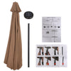 Luxury Outdoor Cantilever Patio Umbrella with Solar LED Lights - Aroflit