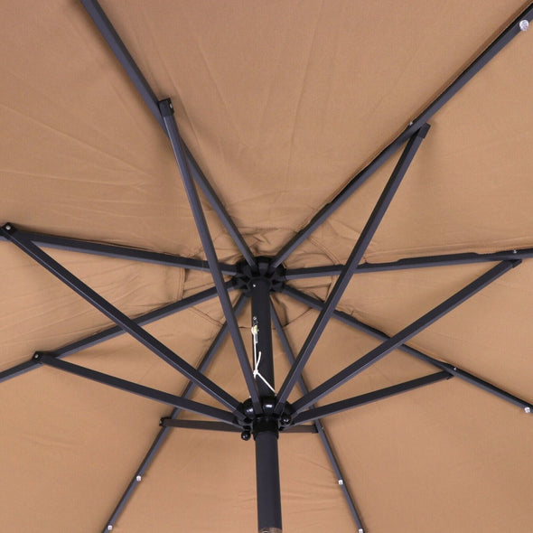 Luxury Outdoor Cantilever Patio Umbrella with Solar LED Lights - Aroflit