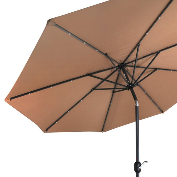 Luxury Outdoor Cantilever Patio Umbrella with Solar LED Lights - Aroflit