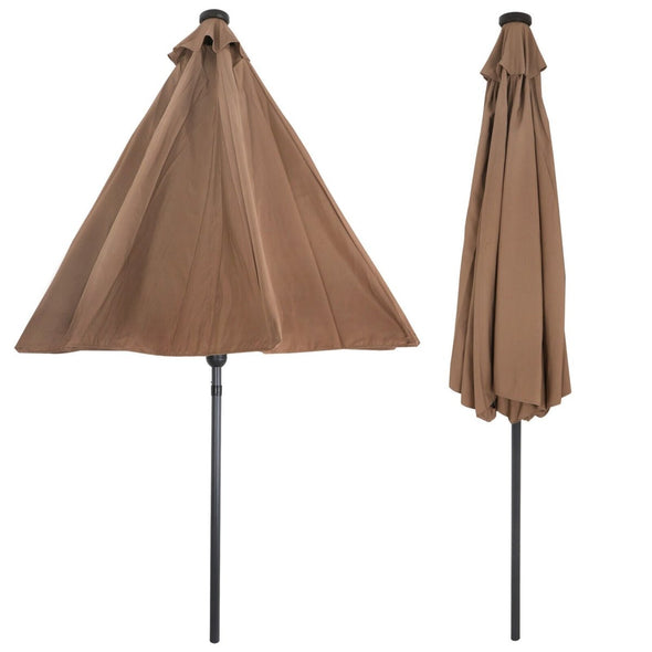 Luxury Outdoor Cantilever Patio Umbrella with Solar LED Lights - Aroflit