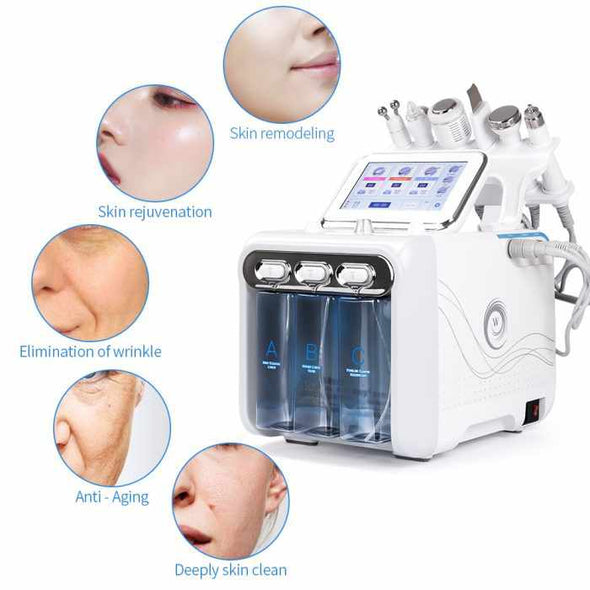 LZM – 6 In 1 Hydrafacial Beauty Machine with Water Dermabrasion Technology - Aroflit
