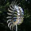 Magic Metal Kinetic Sculpture, Dual Wind Motion Garden Yard Spinner - Aroflit