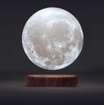 Magnetic Levitating Moon Lamp, Floating LED Light with 3D Design - Aroflit