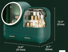 Makeup Cosmetic Organizer with LED Mirror, Built - In Fan - Aroflit