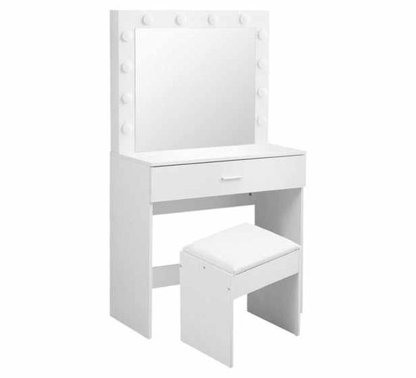 Makeup Vanity Mirror Desk With LED Lights - Aroflit
