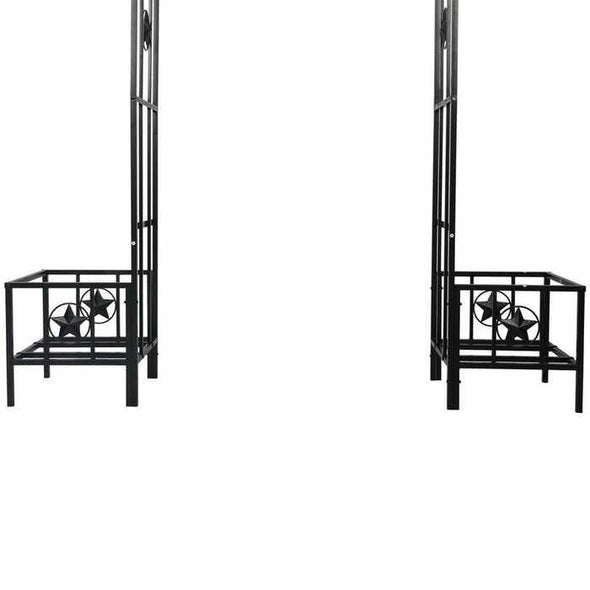 Metal Garden Trellis Vinyl Rose Arbor Archway Gate - Aroflit