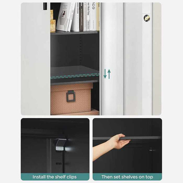 Metal Steel Garage Storage File Locking Cabinet - Aroflit