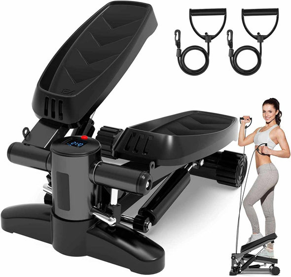 Mini Stepper Machine with Resistance Bands & Calories Count - Aroflit