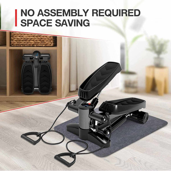 Mini Stepper Machine with Resistance Bands & Calories Count - Aroflit