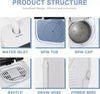 Mini Twin Tub Washing Machine, Efficient 8lbs Wash & 5lbs Spin - Aroflit