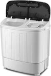 Mini Twin Tub Washing Machine, Efficient 8lbs Wash & 5lbs Spin - Aroflit