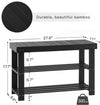 Modern 3 - Tier Bamboo Shoe Bench for Entryway & Home Organization - Aroflit