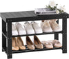 Modern 3 - Tier Bamboo Shoe Bench for Entryway & Home Organization - Aroflit