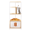 Modern Cat Climbing Condo Tower Tree With Litter Box - Aroflit