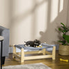Modern Indoor Wooden Pet Dog / Cat Platform Elevated Cot Bed - Aroflit
