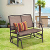 Modern Metal Loveseat Glider Bench for Patio & Garden, Comfortable - Aroflit