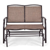 Modern Metal Loveseat Glider Bench for Patio & Garden, Comfortable - Aroflit
