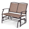 Modern Metal Loveseat Glider Bench for Patio & Garden, Comfortable - Aroflit