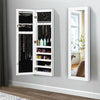Modern Over The Door Jewelry Armoire Mirror with Storage and Lock - Aroflit