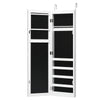 Modern Over The Door Jewelry Armoire Mirror with Storage and Lock - Aroflit