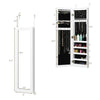 Modern Over The Door Jewelry Armoire Mirror with Storage and Lock - Aroflit