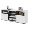 Modern White Gloss TV Stand with LED Lights, Storage for TVs up to 60 - Aroflit