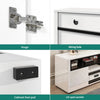 Modern White Gloss TV Stand with LED Lights, Storage for TVs up to 60 - Aroflit