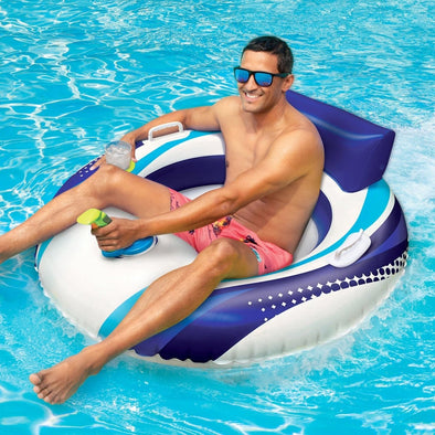 Motorized Inflatable Floating Pool Chair Tube Lounger for Kids/Adults - Aroflit