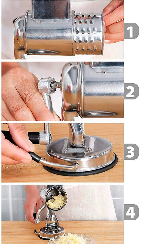 Multi - Functional Kitchen Rotary Grater, Shredder, Slicer for Meal Prep - Aroflit