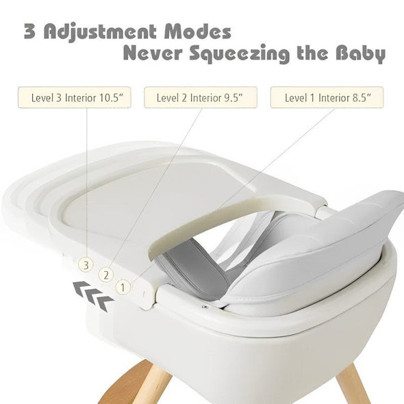 MyBaby 3 - IN - 1 Convertible Baby High Chair, Comfortable, Adjustable - Aroflit