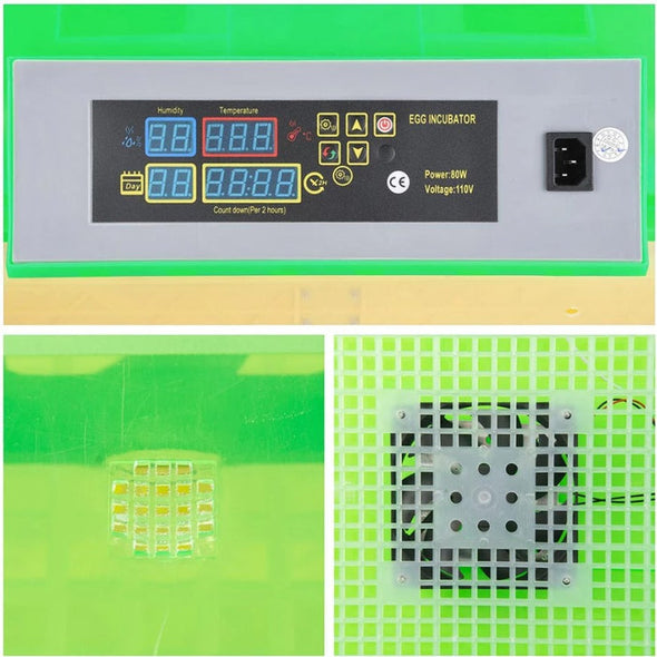 48 Egg Hatcher with LED Control, Automatic Turning & Quiet Operation