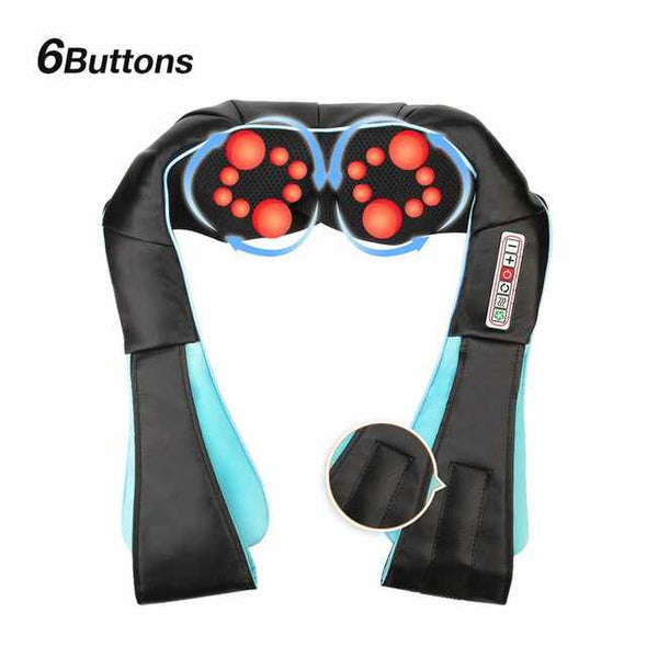 Neck Shoulder and Back Massager With Heat Massage / Low Noise and Over Heating Protection Mode – Beige / 4 Keys - Aroflit