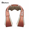 Neck Shoulder and Back Massager With Heat Massage / Low Noise and Over Heating Protection Mode – Beige / 4 Keys - Aroflit