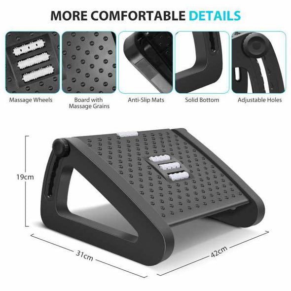Office Under Desk Foot Rest Adjustable Leg Rest Stool - Aroflit