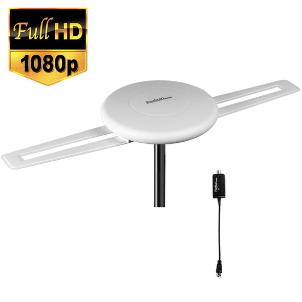 Omni Directional Outdoor HDTV Antenna, 150 Mile Long Range Amplified - Aroflit
