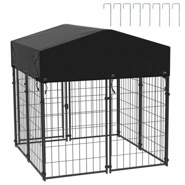 Outdoor Extra Large Heavy Duty Covered Roof Dog Kennel - Aroflit
