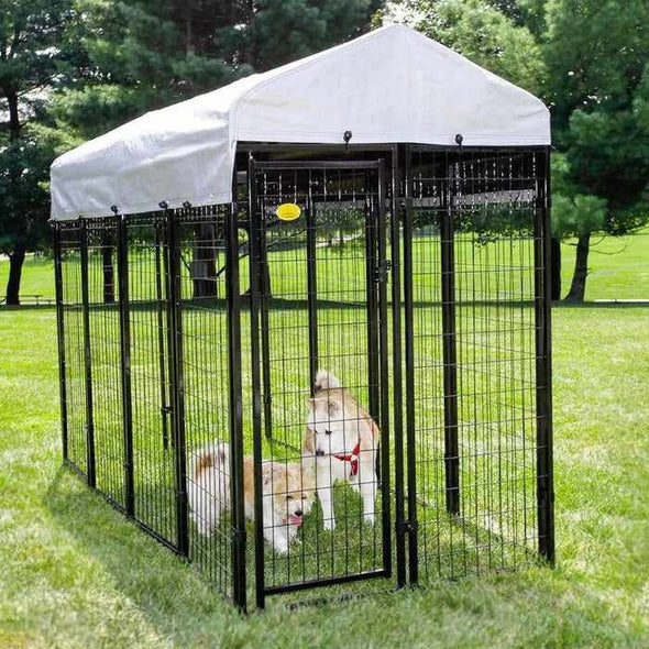 Outdoor Extra Large Heavy Duty Covered Roof Dog Kennel - Aroflit
