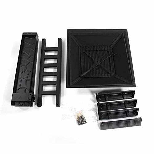 Outdoor Fire Pit Table – Heavy Duty Iron Mesh and Frame – 25.35 lbs / Black - Aroflit