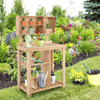Outdoor Gardening Potting Workbench Table with Storage, Perfect - Aroflit